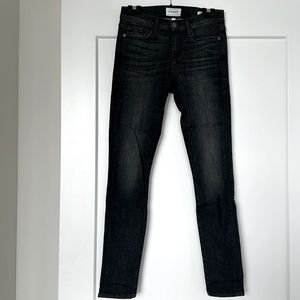 Frame Le Skinny Washed Black Jeans 26